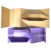 Boîte magnétique rigide en carton ondulé hautement recyclable avec logo personnalisé, boîte carrée avec impression quadrichromique pour emballage cadeau