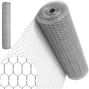 Red de torsión de malla Hexagonal de 5,6 kg, 1 m x 50 m, valla de alambre de pollo galvanizado o recubierto de Pvc