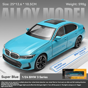 Modellino <span class=keywords><strong>Auto</strong></span> in Scala 1:24 Ufficialmente Autorizzato BWM 330 325 con Suoni e Luci, Funzione Pull-back, Porte Apribili, Giocattolo <span class=keywords><strong>da</strong></span> <span class=keywords><strong>Collezione</strong></span> - Product Image 5