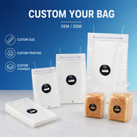 Sac à pain en LDPE avec soufflet de fond pour pain de mie, qualité alimentaire, imprimé en héliogravure, solution d'emballage personnalisée