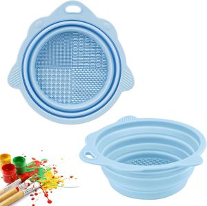 In Stock <b>Silicone</b> Makeup Brush Cleaner Bowl, Foldable Brush Cleaning Mat & Sponge Pad for Makeup Tools Cleaning - Product Image 1