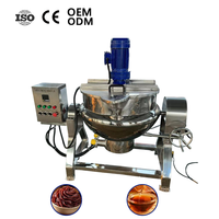 Marmite de Cuisson Industrielle 300L 500L, Marmite à Double Enveloppe avec Agitateur, Chauffage Gaz, Vapeur, Électrique, Marmite de Cuisson Agitée à la Vapeur