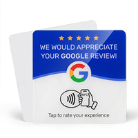 Panneau en acrylique NFC NTAG215 pour avis clients, appuyez sur votre téléphone pour ouvrir WhatsApp, plaque NFC pour avis clients pour les magasins de détail