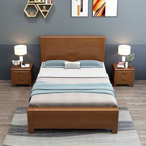 Venta Directa de Fábrica, Juego de Cama Doble Moderno con Cabecera y Mesita de Noche Opcional para Muebles de Dormitorio de Hotel y Escuela - Product Image 2