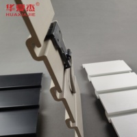 Panel Dinding PVC Slatwall Ramah Lingkungan Berkualitas Tinggi untuk Penggunaan di Rumah dan Hotel, Tahan Air, Anti Lembab, Tahan Api, Dekorasi Kayu
