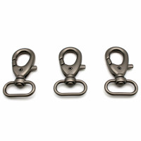 Mousqueton pivotant en alliage de zinc de 26 mm, crochet à pression métallique personnalisé pour sangle de sac, porte-clés, laisse d'animal, accessoires de quincaillerie