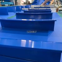 Bandes transporteuses plates LKBELT en PVC vert à 2 couches avec crampons pivotants et parois latérales pour les haricots