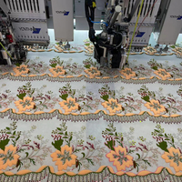 Machine à broder plate informatisée Dahao Yonthin dernière génération, 1500 tr/min, 9 aiguilles, 8 têtes, avec 5 dispositifs pour perles et 2 pour paillettes