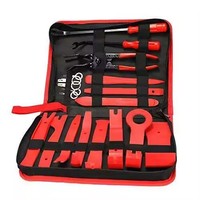 Vente en gros de 19 pièces d'outils pour voitures, ensemble d'outils de démontage de garnitures automobiles avec sac en nylon