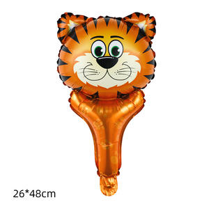 Ballons en aluminium en forme de tête d'animal de dessin animé, variété d'animaux, décorations festives, ballons à main pour Noël - Product Image 5