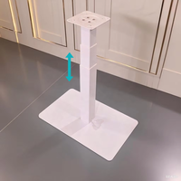 Table d'appoint moderne à commande au pied, relevable, extensible, en fer écologique, réglable en hauteur, rectangulaire, pour café et salle à manger, idéale pour hôtel