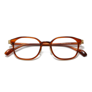 Classic Oval Acetate <b>Eyeglasses</b> <b>Frames</b> Full Rim Solid Brown Anti-Uv For Adults Unisex Vision Correction - Product Image 1