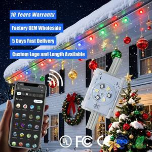Custom 200ft 500ft IP68 Permanent Outdoor Christmas Lighting 48V UCS2904 Rgbw Pixel <b>Point</b> <b>Lights</b> for Eave - Product Image 1