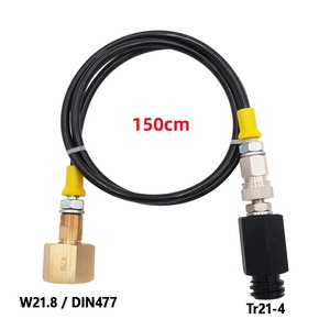 Nouvel adaptateur de réservoir de CO2 externe pour machine à soda, kit de tuyau W21.8-14/CGA320/G3/4 à déconnexion rapide, en cuivre et plastique, 1,5 m/0,9 m, outils pneumatiques - Product Image 4