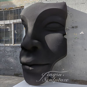 <span class=keywords><strong>Casa</strong></span> interna arte interna moderna decorazione da parete astratta in fibra di vetro di grandi dimensioni in metallo faccia statua - Product Image 3