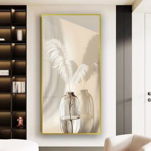 Grandeur Scintillante : Collection d'Art en Porcelaine Cristalline, Ambiance de Salon Haut de Gamme, Tableaux Muraux avec Éclairage LED - Product Image 2