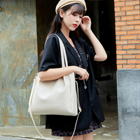 Neue Trendige Koreanische Version Damen Sommer Große Kapazität Crossbody Shopper Tasche PU-Leder Reißverschluss Shopping Einfarbig Damenhandtasche