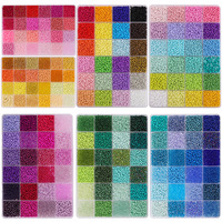 24 boîtes de perles de rocaille en cristal faites à la main pour bracelet et collier de perles Accessoires