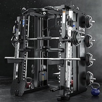 Machine Smith tout-en-un avec croisement de câbles, rack à squats, banc de musculation, rack de puissance, pulldown dorsal, pour salle de sport à domicile et usage commercial, robuste, vente en gros