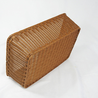 Panier à pain en plastique tissé à la main, écologique, XLW, forme carrée, petit panier en rotin PP pour enfants