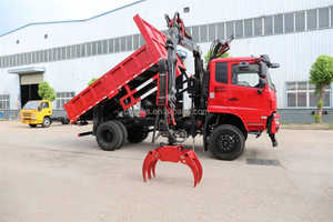 Dongfeng 4X2 8 Ton Truck Special Van Heavy Dump Box 5ton Knuckle Boom Hydraulic 360 Degree Lifting Cargo Marine Crane - Product Image 3