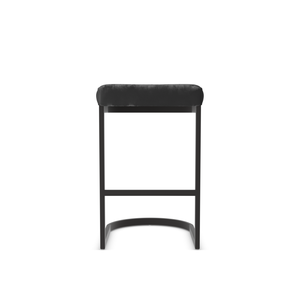 Tabouret de bar confortable en velours rembourré, base en métal noir cintrée, siège durable et élégant pour la maison, la cuisine, le comptoir de bar, le <span class=keywords><strong>restaurant</strong></span> aux États-Unis - Product Image 5