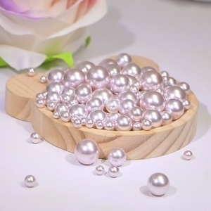 Perle di Cristallo Viola Chiaro Semi-forate Accessori Fai-da-Te per Creazione di Anelli Rotonde Simili a Perle - Product Image 3