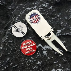 Marqueur de balle et Ouvre-bouteille en aluminium style Balisong antique, Outil de réparation de divots, Accessoires de golf, Coffret cadeau de golf personnalisé - Product Image 4