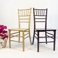Chaise en bambou doré sac souple coussin rétro extérieur mariage hôtel banquet mariage chaise en bambou fabricants