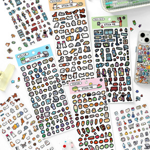 1 Hoja/paquete de Pegatinas Estilo Vintage, Coleccionables, con Patrones <span class=keywords><strong>para</strong></span> Cuadernos, Fundas de Teléfono, Arte de Collage - Product Image 1