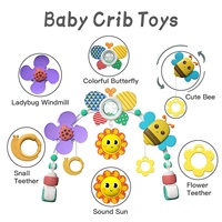 Jouets pour bébés de 0 à 12 mois, arche de jeu de voyage réglable en plastique pour bébé, arche de poussette mobile pour bébé