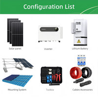 Kit complet de système solaire hybride 100 kW Growatt 100K-HU 10 MPPT 200 panneaux de 630 W Batterie HV 76,8 kWh Tout-en-un
