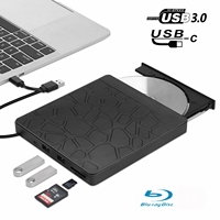 Lecteur de disque Blu-ray externe 5 en 1, lecture/écriture, graveur Blu-ray compatible, USB 3.0 et Type-C, graveur de DVD, lecteur Blu-ray pour PC