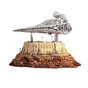 MOULD KING 21007 MOC Star Destroyer Cruise Starship The Empire Over Jedha City Model Sets Building Block Brick Toys