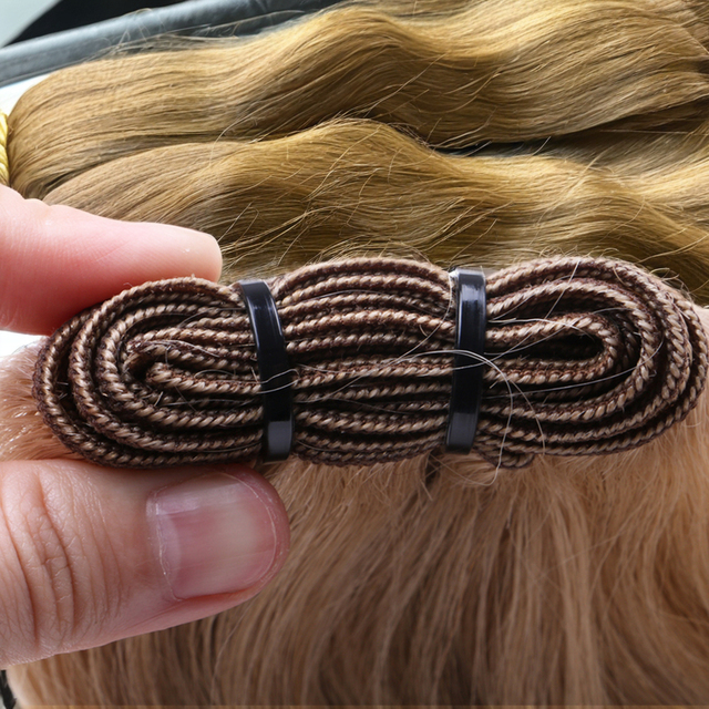 Factory Wholesale Drop Shipping Raw Indian Remy Hair Cuticle Aligned Double Weft Micro Bead Weft Hair Extensions Machine