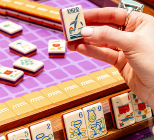 Juego de Fichas de Mahjong Pintadas a Mano de París, Fichas de Mahjong Acrílicas Grabadas, 160 Fichas Americana Mahj, Juego de Fichas de Mahjong Empire State Haus <span class=keywords><strong>of</strong></span> Mahj - Product Image 4