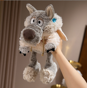 Peluche personnalisée Loup en peau de mouton, jouet en peluche doux, poupée de dessin animé, jouet animal mignon et amusant pour cadeau et décoration intérieure - Product Image 3