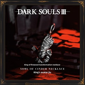 Collar con Colgante del Rey de Dark Souls III, Joyería de Plata 925, Estilo Gótico Clásico, Cadena de Bambú, Producto Oficial en Stock - Product Image 3