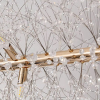 Lustre moderne en cristal LED pour salon de luxe, hôtel, villa