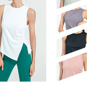 Gilet de sport sans manches fin d'été pour femmes, vêtements de sport, haut de course, ample, coupe ajustée, séchage rapide, gilet de yoga - Product Image 1