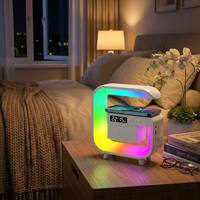 Altavoz Bluetooth 5.3 G3 Mini RGB LED Promocional, Cargador Inalámbrico de 5W, Reloj Despertador, Envío Rápido, Listo para Venta Minorista, Regalos de Bienvenida