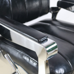 Ghế cắt tóc da màu đen bóng cao cấp với tựa đầu có thể thu vào dễ lau chùi - Product Image 6