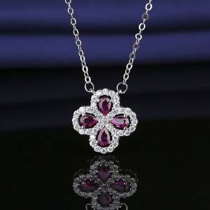 Broadcast recomienda trébol de cuatro hojas traje de tres piezas de gama alta de lujo vestido de fiesta de oro collar pendiente anillo joyería Mujer - Product Image 2