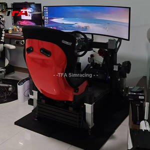 Simulateur profil aluminium volant personnalisé Cockpit simulateur de jeu de conduite superbe Cockpit avec vraie chaise course - Product Image 2