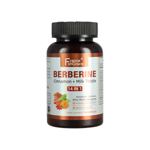 Nutraceutical Berberine Supplement Manufacturer with Cinnamon Milk Thistle Promotes <b>Liver</b> Function Gut Health Berberine <b>Capsules</b> - Product Image 2