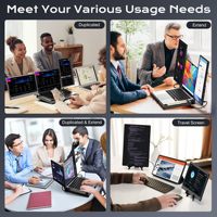 Pour Mac/Wins/Chrome 14 "LCD Plug Play IPS facile pliant plusieurs affichage USB C extension d'écran pour ordinateur portable