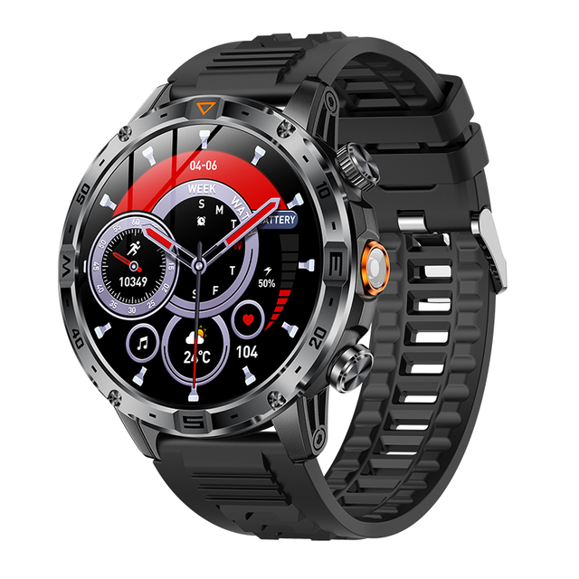 Direct Factory AK91 Smart Watch Men 1.7" Display 1000mAh Battery IPX8 Waterproof AI Voice Assistant 100+ Sports Compass Heart