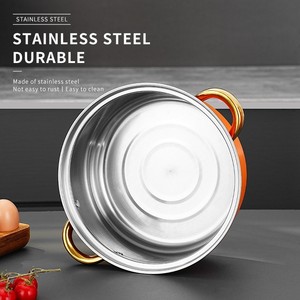 <strong>Cheap</strong> Price Colored Stainless Steel Cookware Set Cooking Pan Pot Casserole Set with Glass Lid <strong>Gold</strong> Handles and <strong>Knob</strong> - Product Image 6