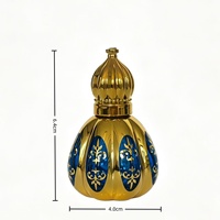 Nouveau flacon de parfum bombé de 15 ml avec bouchon à vis, estampage à chaud doré, applicateur à bille, flacon d'huile rechargeable pour voyage