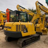 Mini-excavatrice Komatsu PC56-7 d'occasion, 5,6 tonnes, d'origine japonaise, excavatrice sur chenilles d'occasion en bon état, en stock